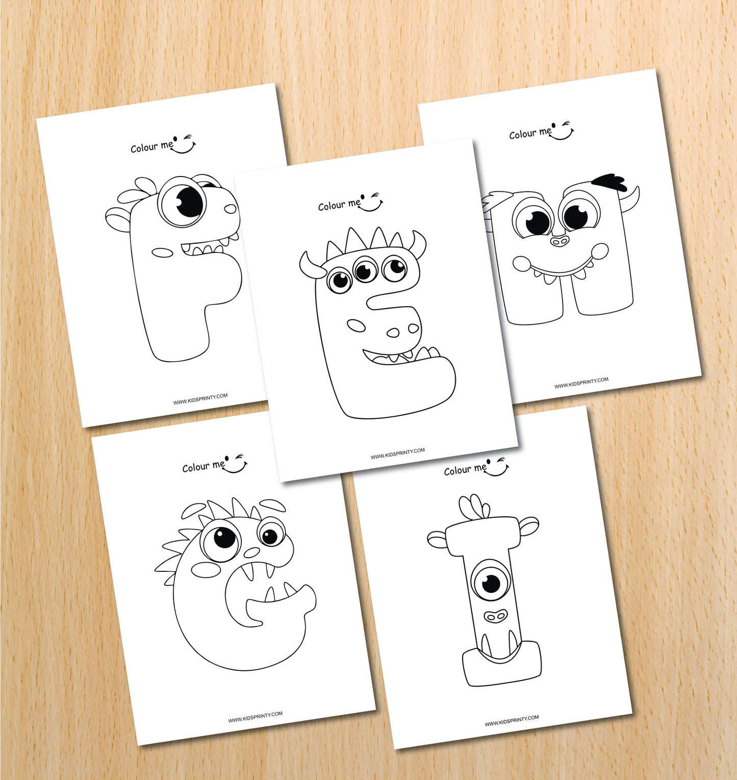 ABC Monster Coloring Book (28 Pages)