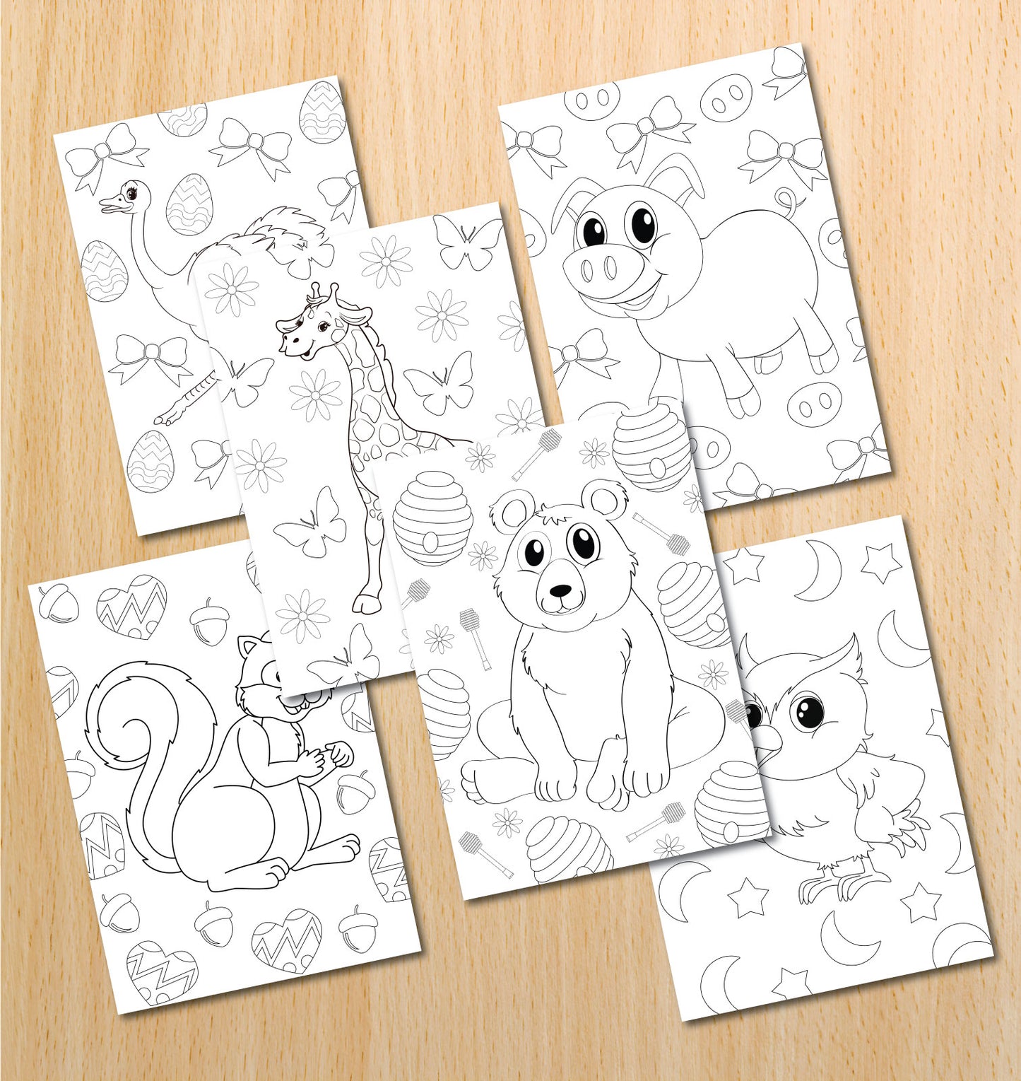 Animal Coloring Book (18 Pages)