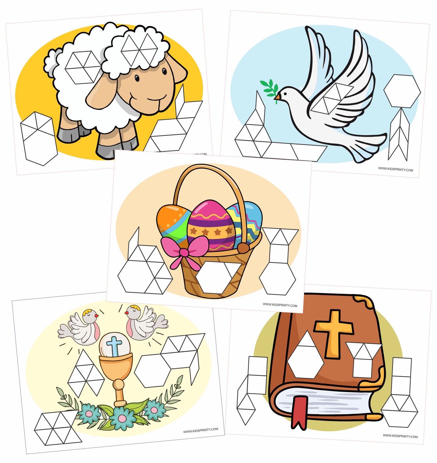 Easter Pattern Block Mats (10 pages)