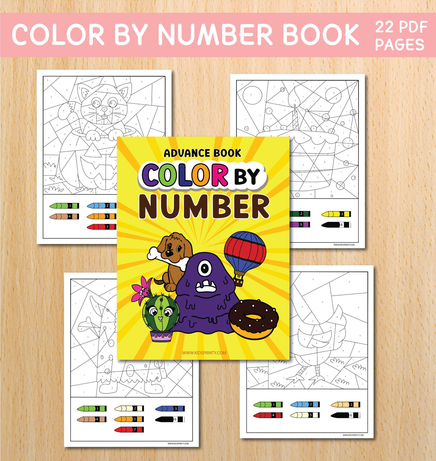 Advance Color By Number Book (22 Pages)