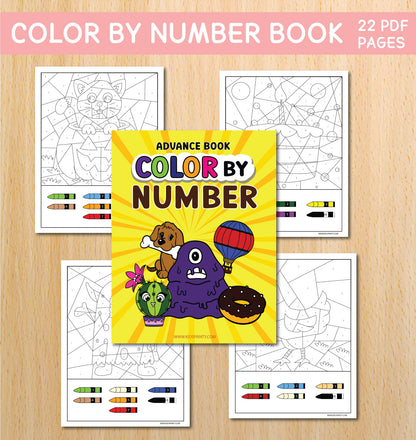 Advance Color By Number Book (22 Pages)
