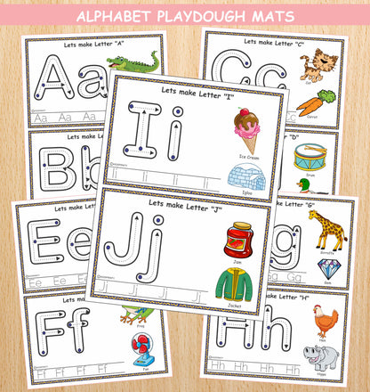 Alphabet Play Dough Mats (13 Pages)
