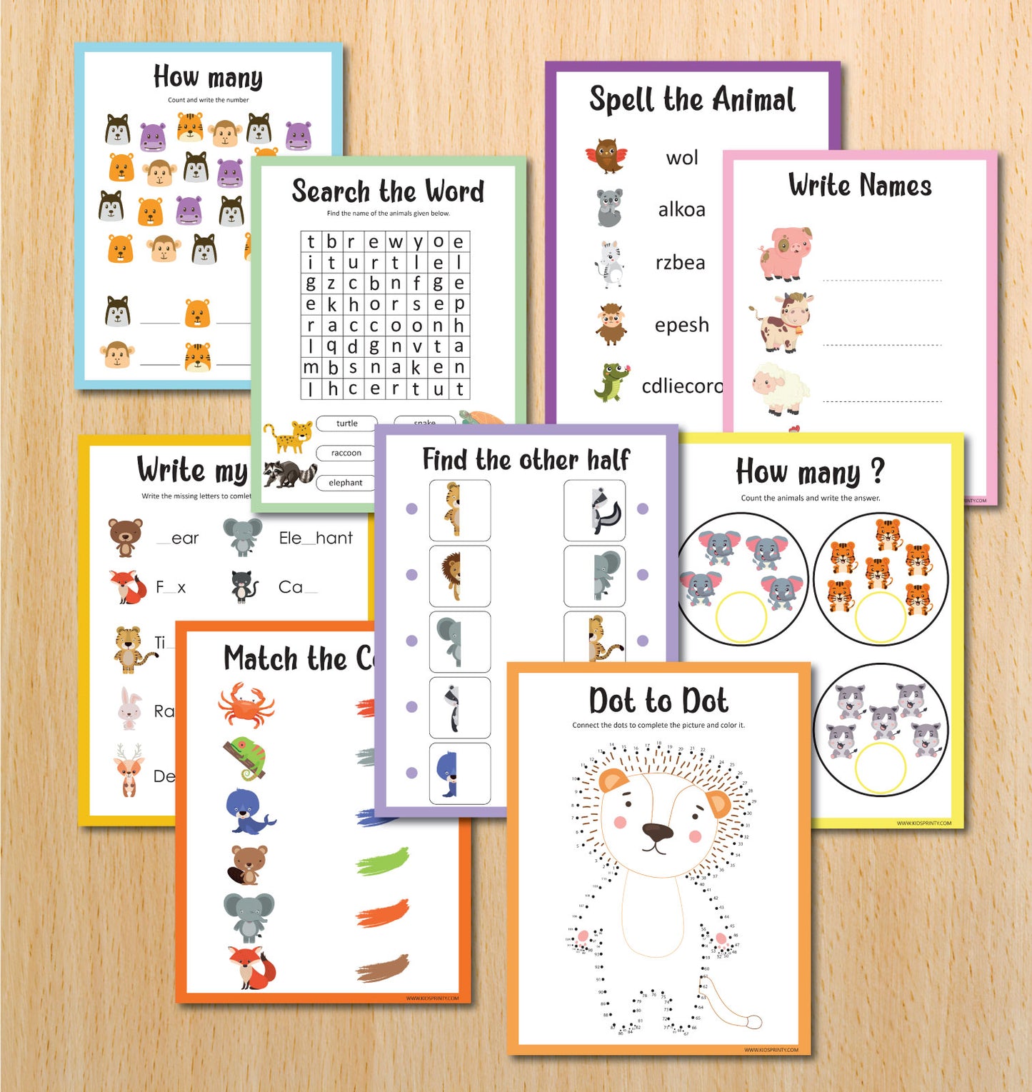 Animal Activity Book (31 Pages)