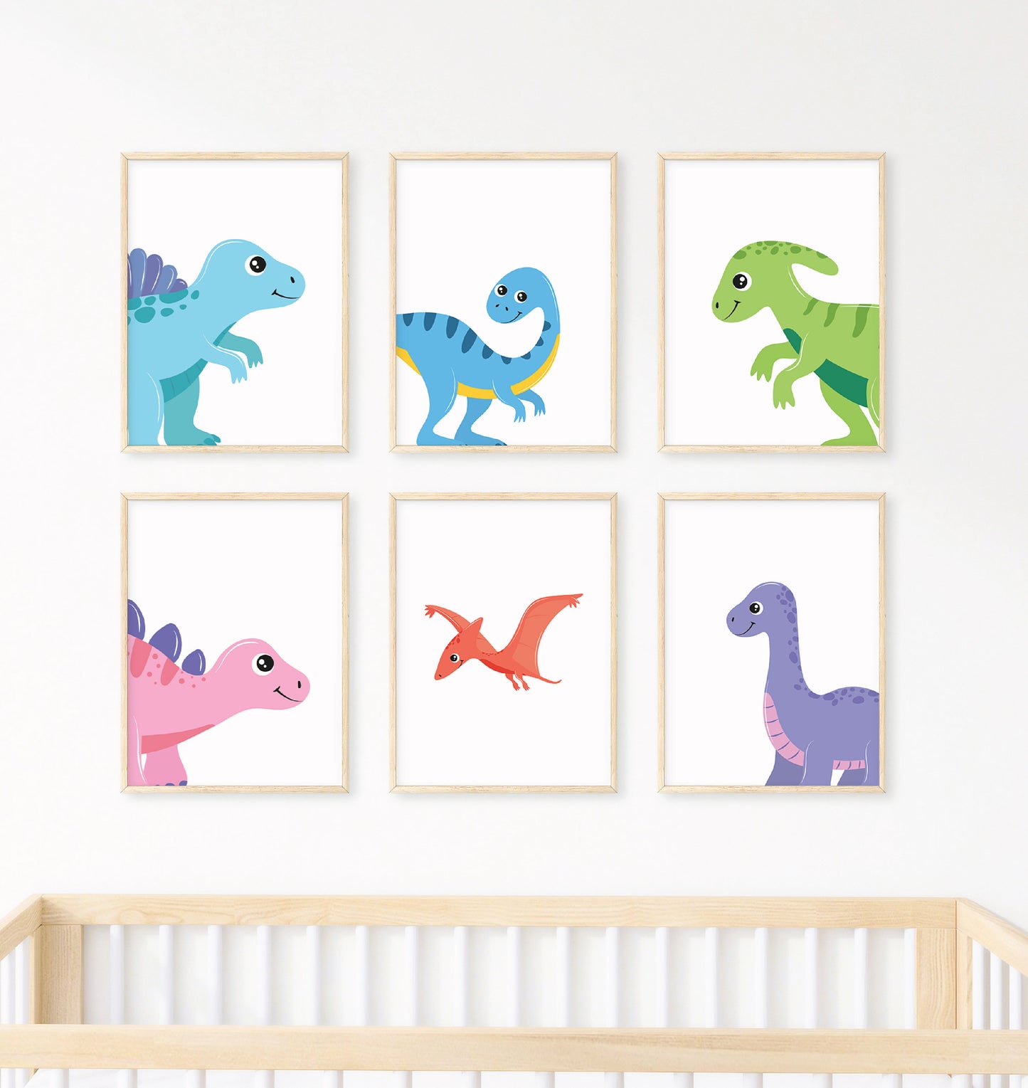 Baby Dinosaur Wall Art Set (6 Pages)