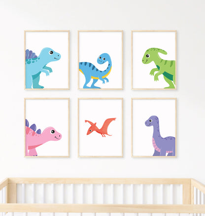 Baby Dinosaur Wall Art Set (6 Pages)