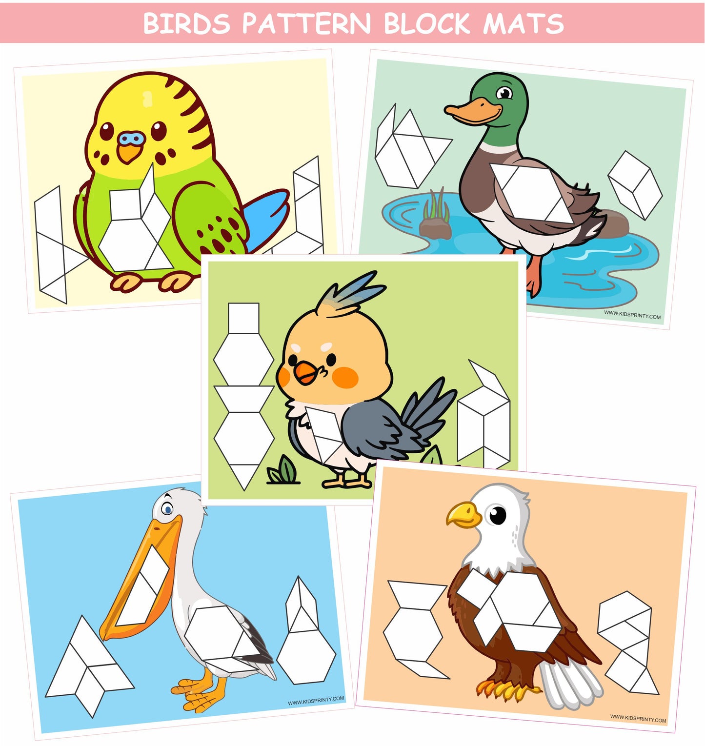 Birds Pattern Block Mats (10 Pages)