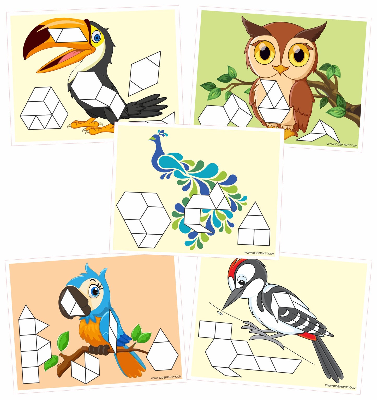 Birds Pattern Block Mats (10 Pages)