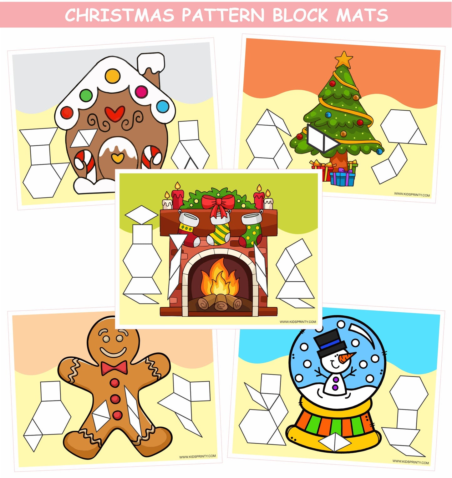 Christmas Pattern Block Mats (10 Pages)