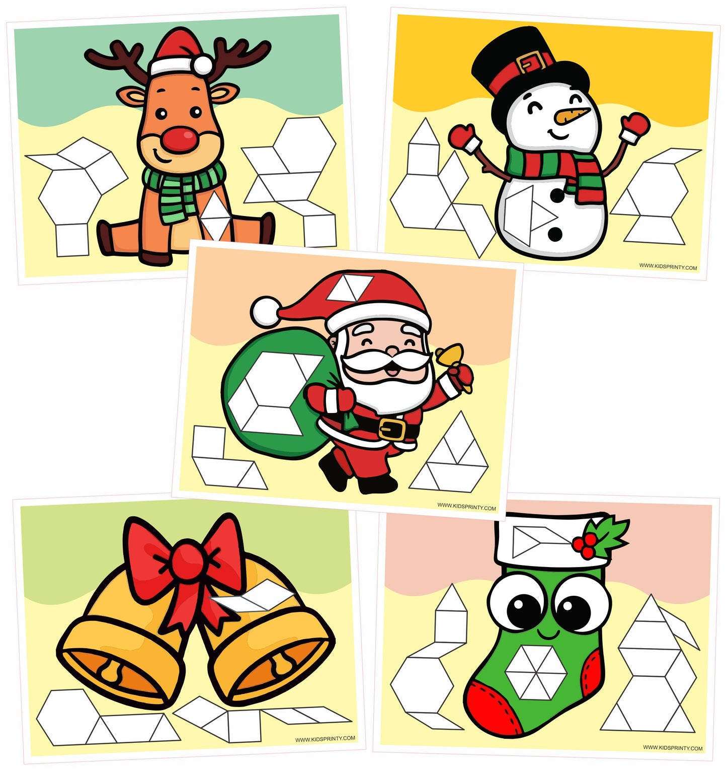 Christmas Pattern Block Mats (10 Pages)