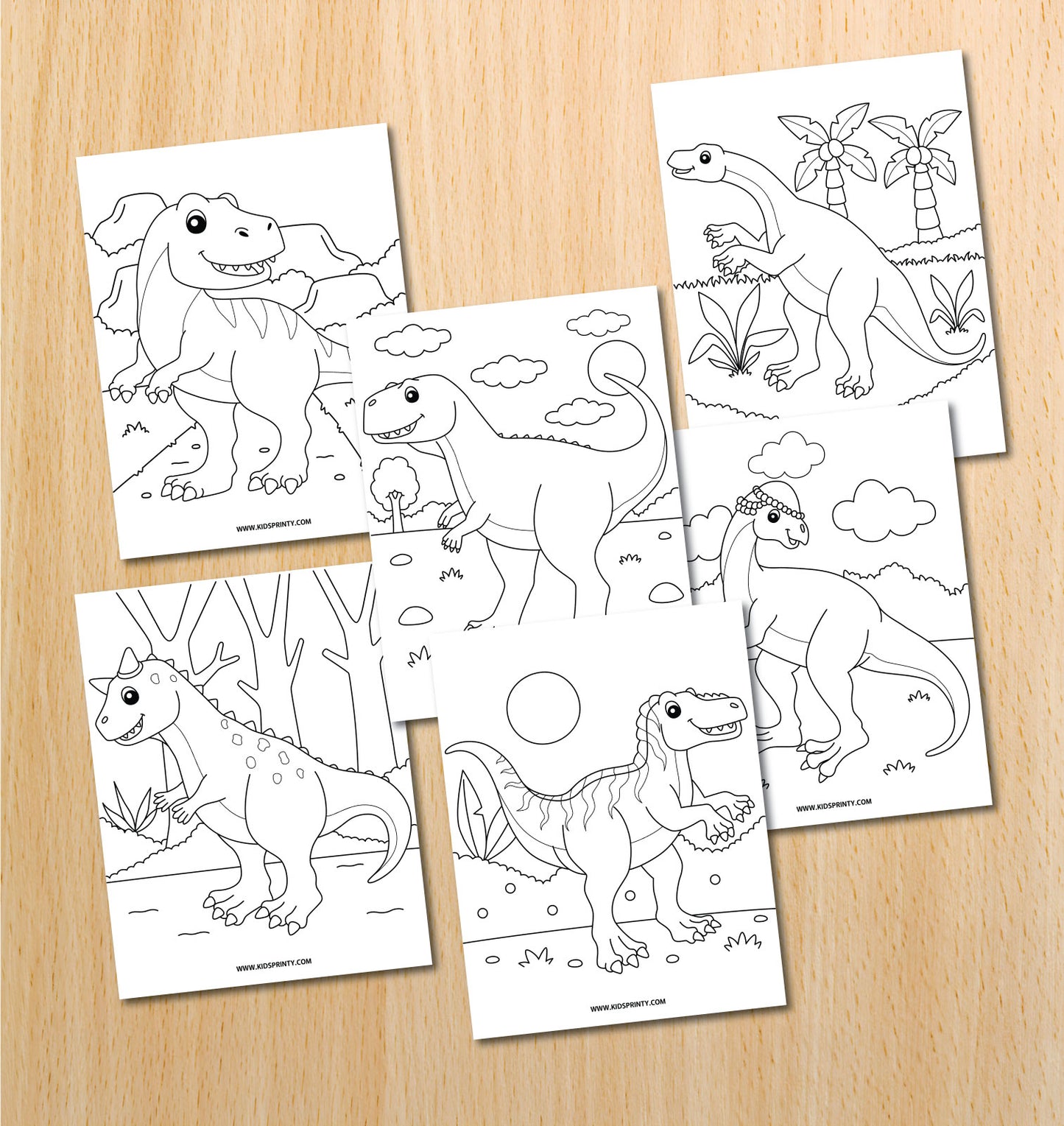 Dinosaur Coloring Book Level 2 (32 Pages)