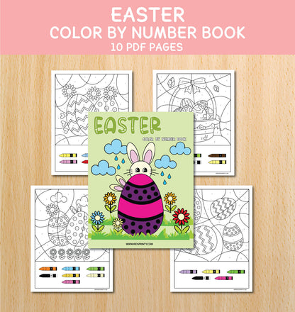 Easter Color By Number Book (10 pages)