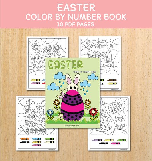 Easter Color By Number Book (10 pages)