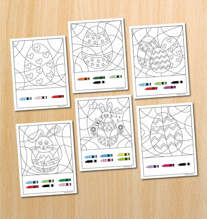 Easter Color By Number Book (10 pages)