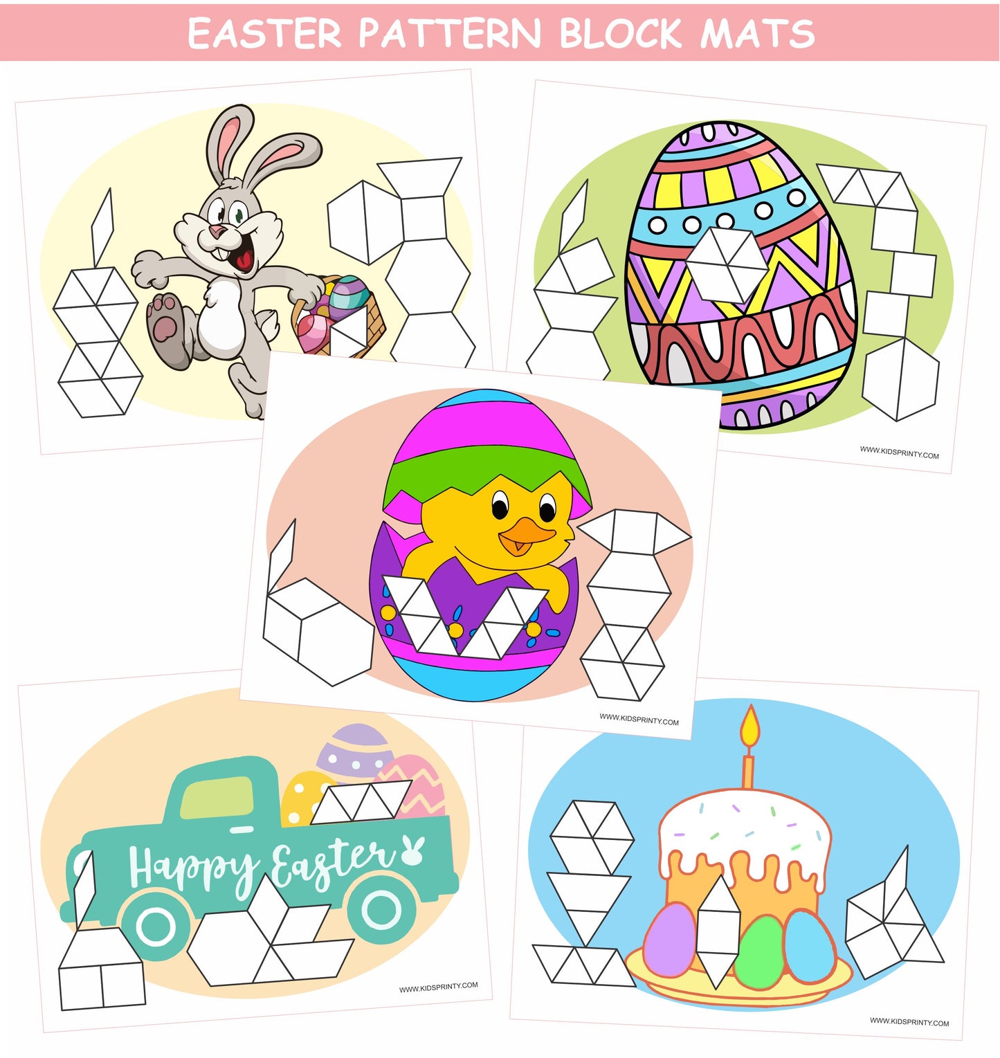 Easter Pattern Block Mats (10 pages)