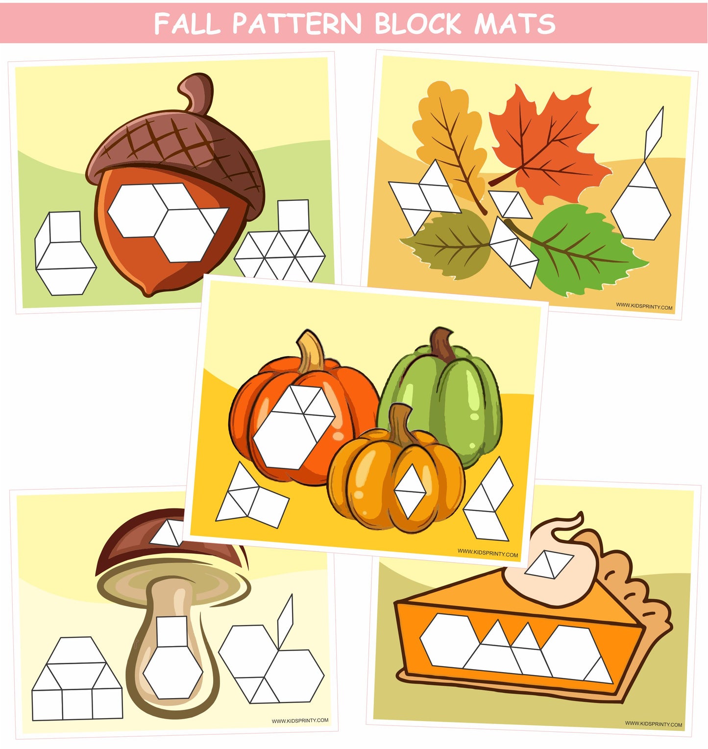 Fall Pattern Block Mats (10 Pages)