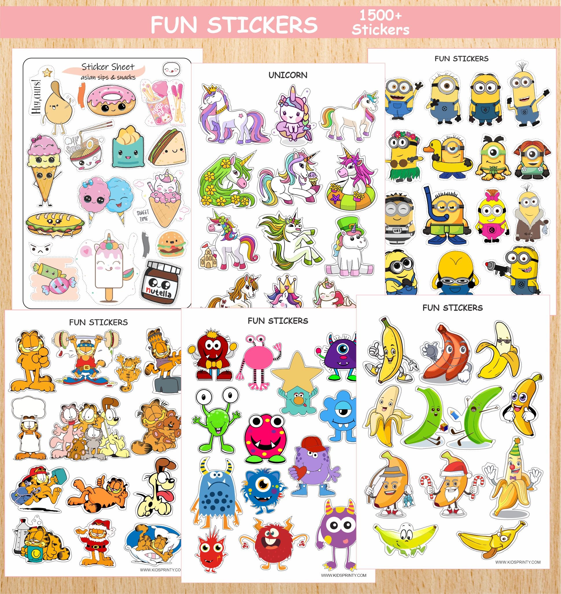 Kids Stickers Bundle (1500+ Stickers) – Kids Printy
