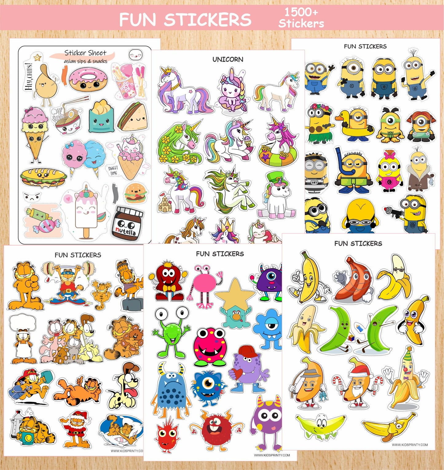 Kids Stickers Bundle (1500+ Stickers)