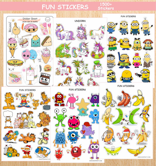 Kids Stickers Bundle (1500+ Stickers)