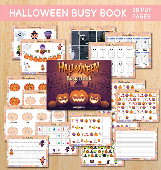 Halloween Busy Book (38 Pages)