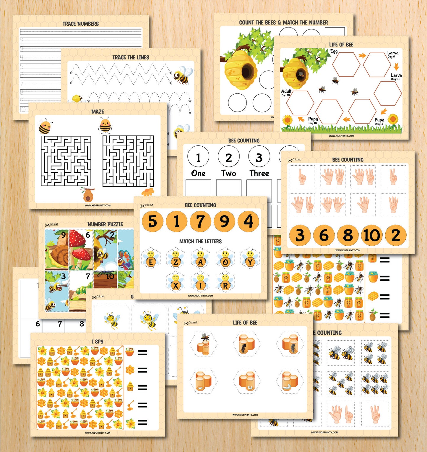 Honey Bee Busy Book (40 Pages)