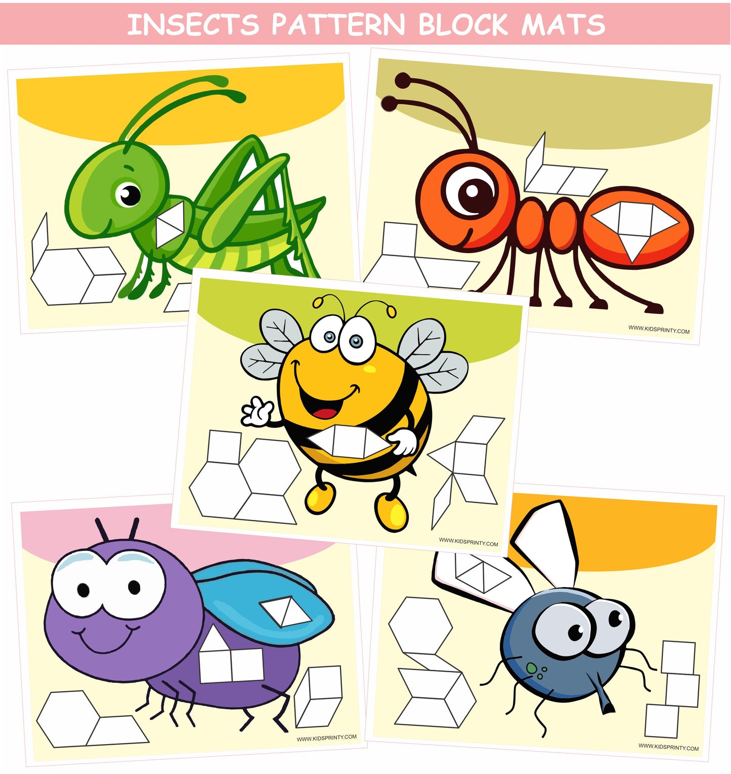 Insects pattern Block Mats (10 Pages)