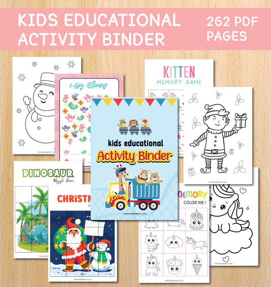 Kids Educational Activity Binder (260+ Pages)