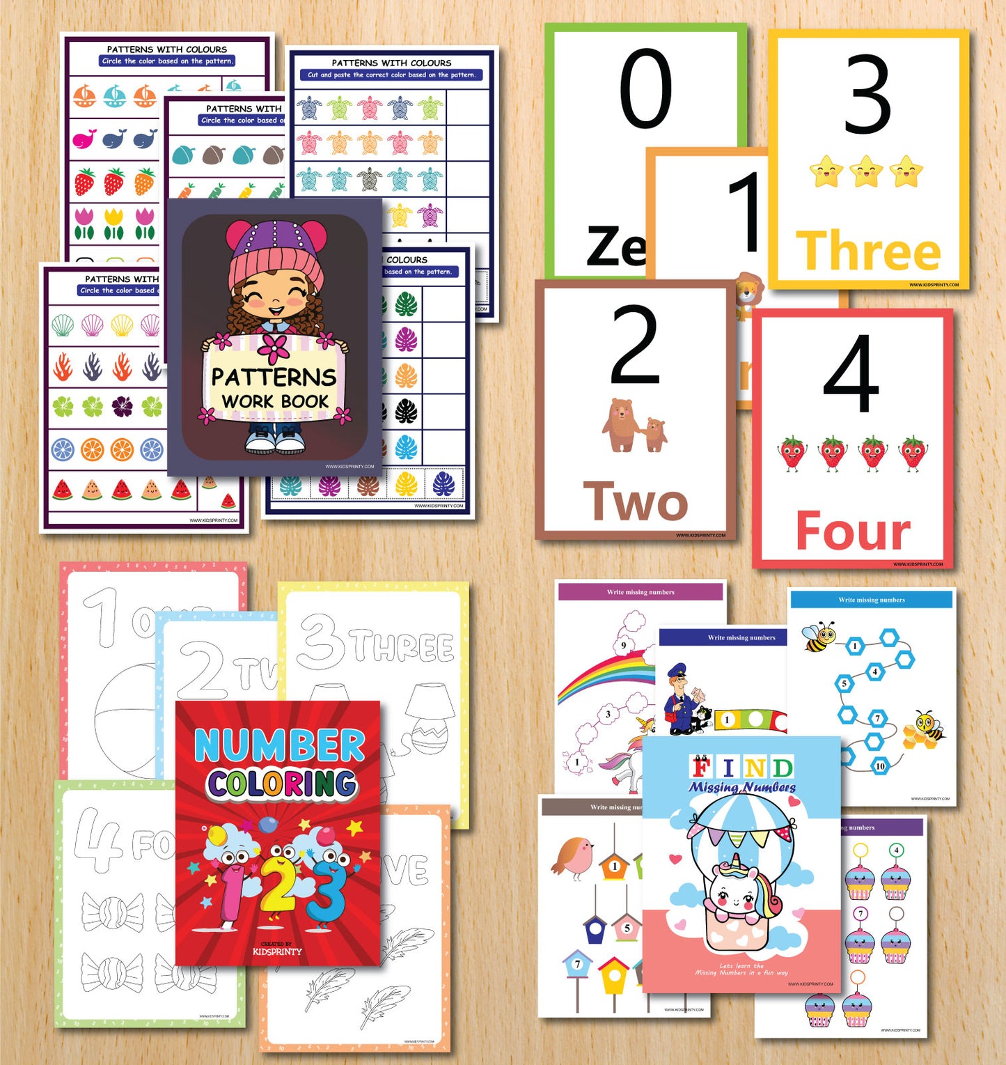 Math Activity Books Bundle (547 Pages & 100 Flash Cards)