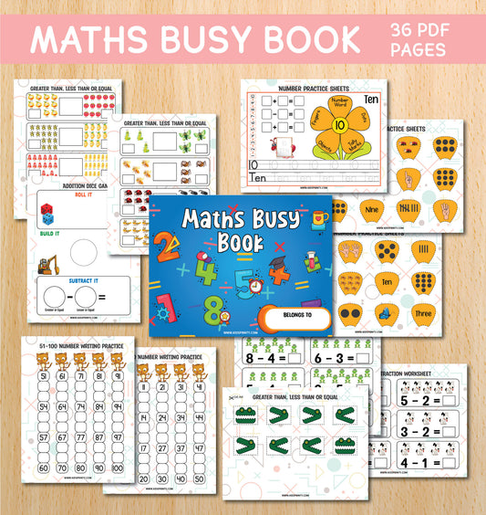 Math Busy Book (36 Pages)