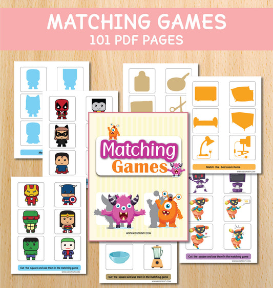 Memory Game Activity Book (101 Pages)