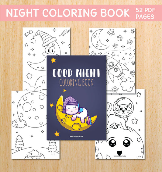 Night Coloring Book (52 Pages)