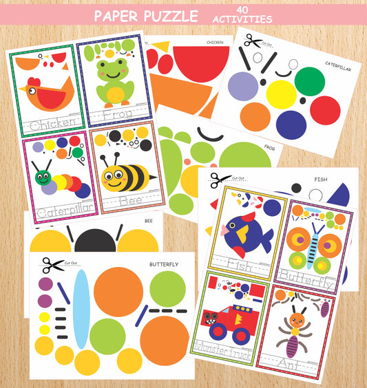 Paper Crafts Activity Sheets (50 Pages)