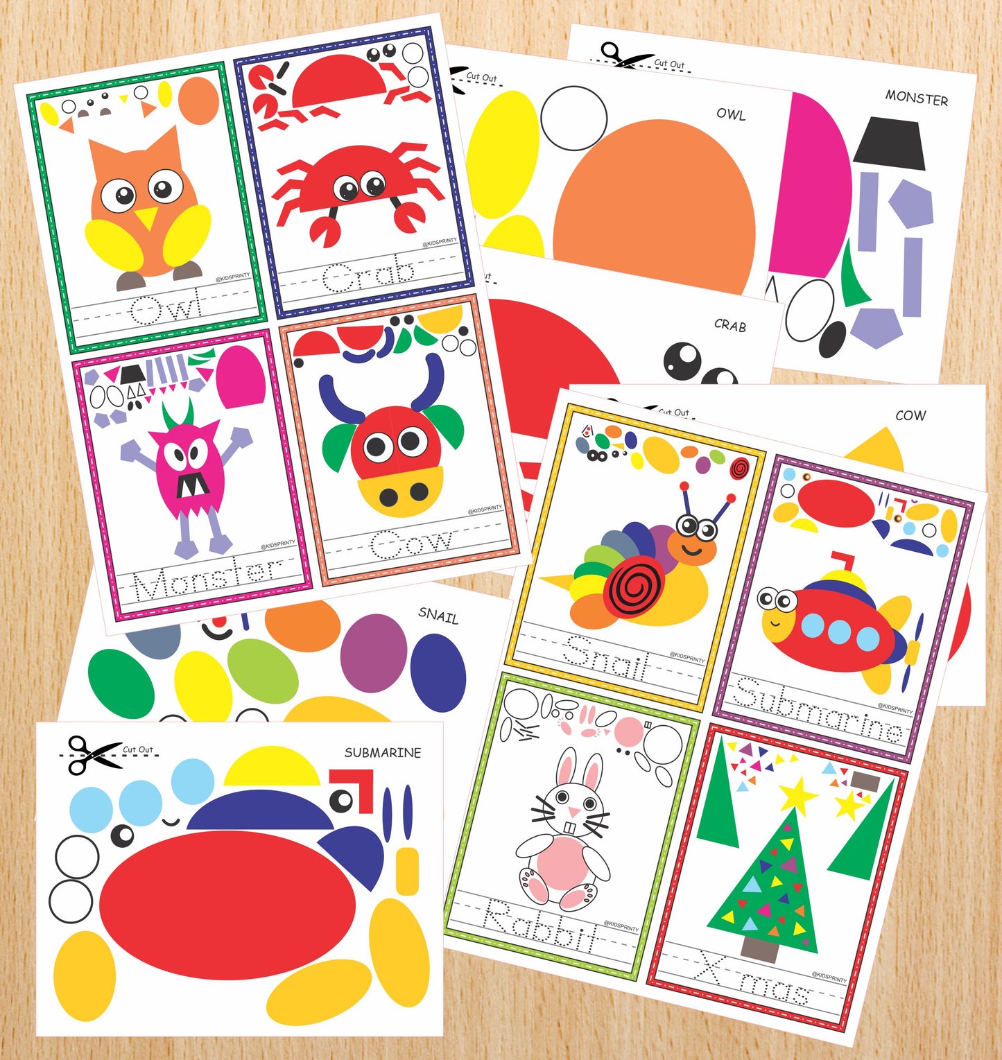 Paper Crafts Activity Sheets (50 Pages)