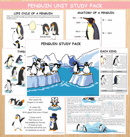 Penguins Unit Study Pack (19 Pages)
