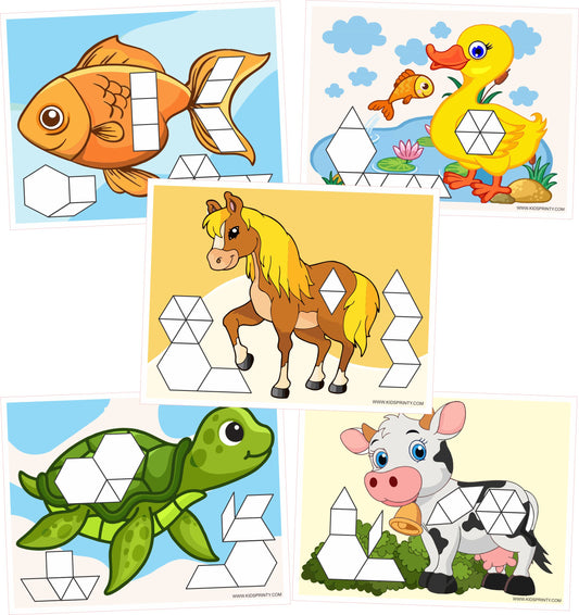 Pets Pattern Block Mats (10 Pages)