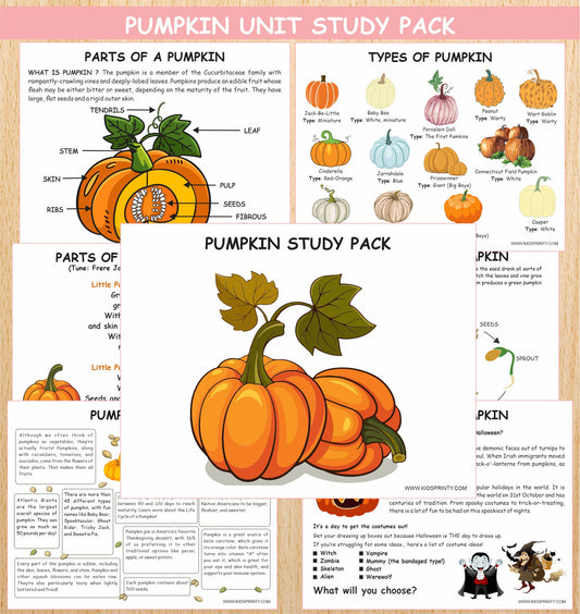 Pumpkin Unit Study Pack (14 pages)