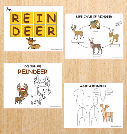 Reindeer Unit Study Pack ( 11 Pages)