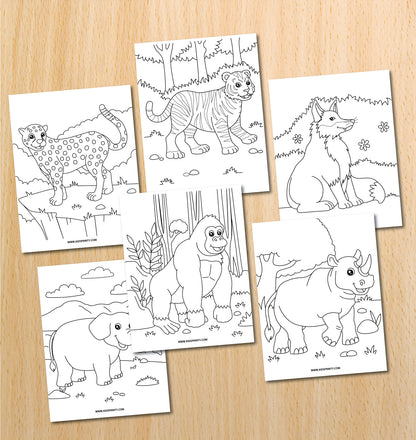 Safari Coloring Book (37 Pages)