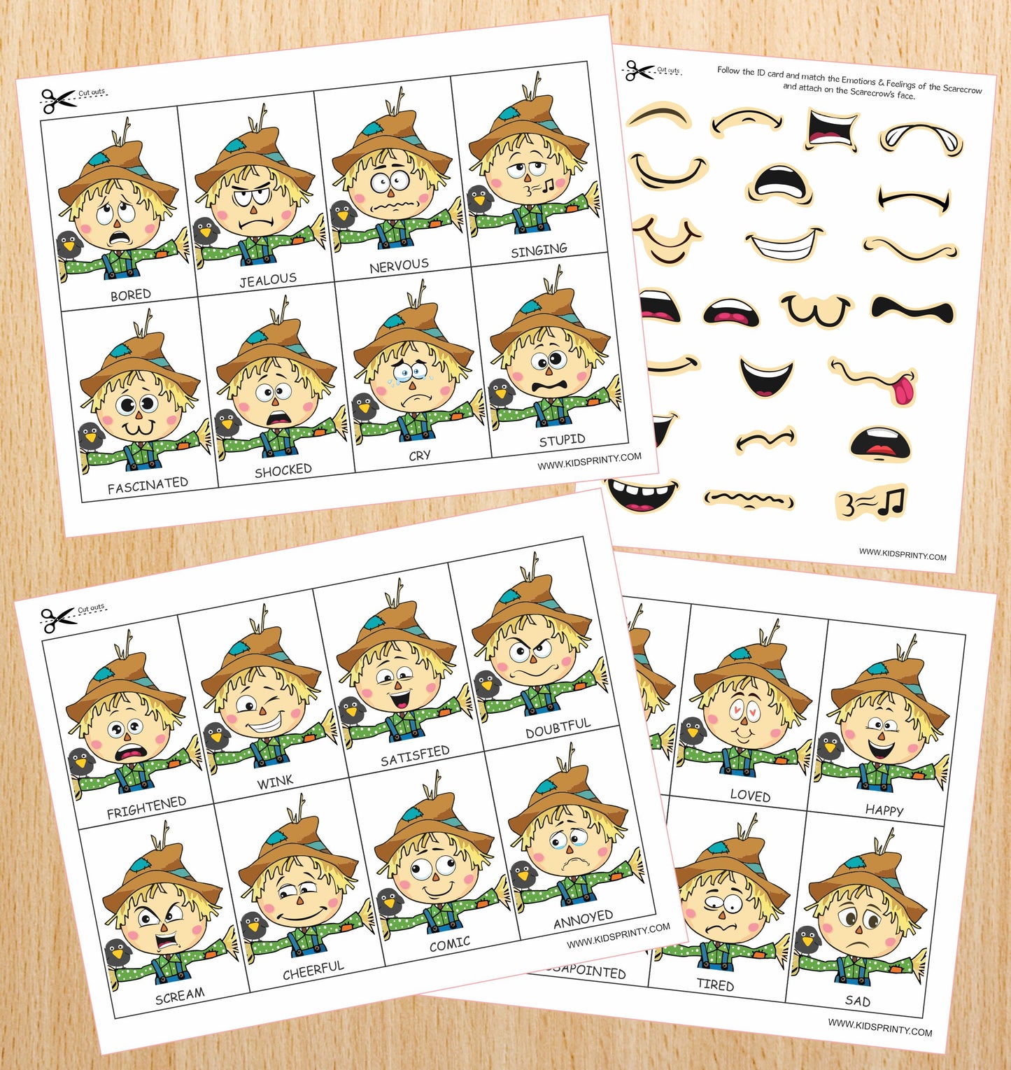 Scarecrow Emotion Activity Sheets