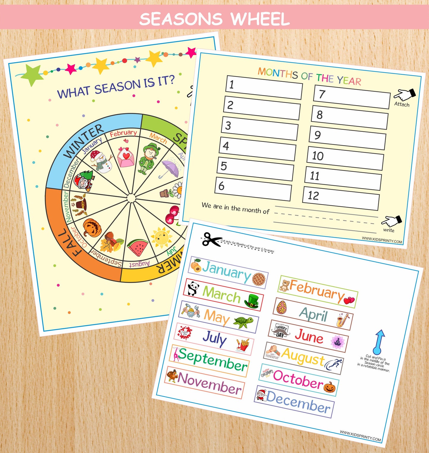 Seasons Wheel Activity Sheets