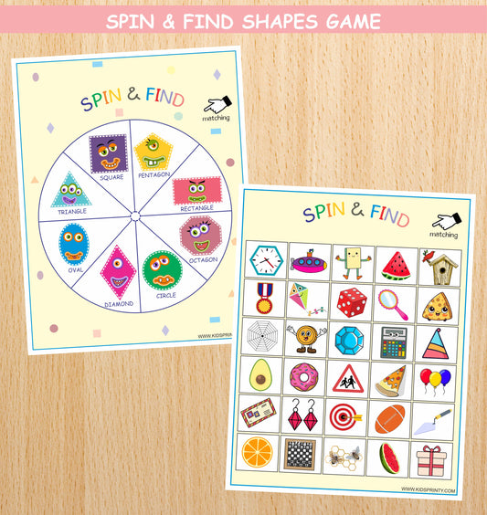 Spin & Find 2D Shape Game