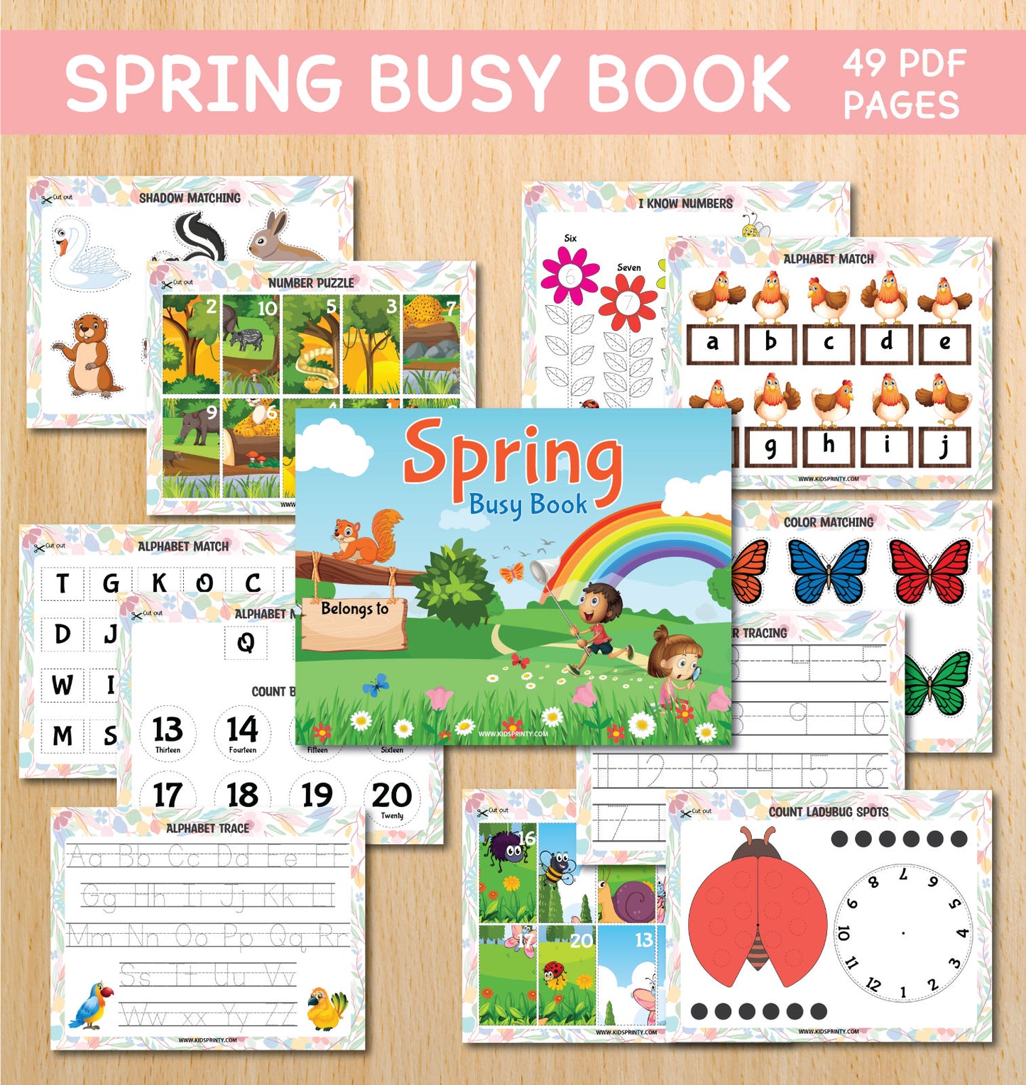 Spring Busy Book (49 Pages)