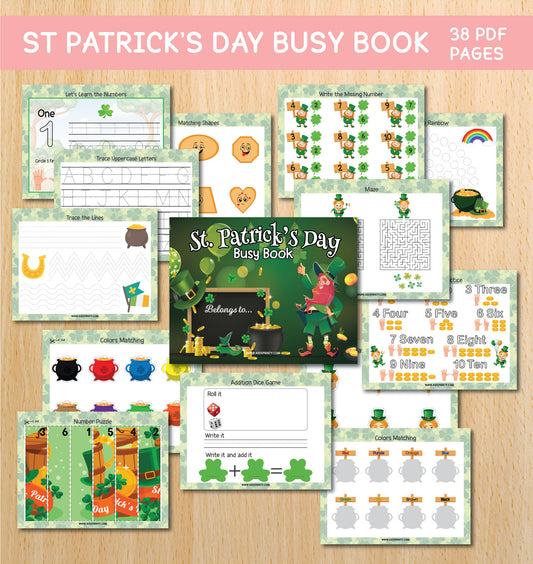 St Patrick's Day Busy Book (38 Pages)