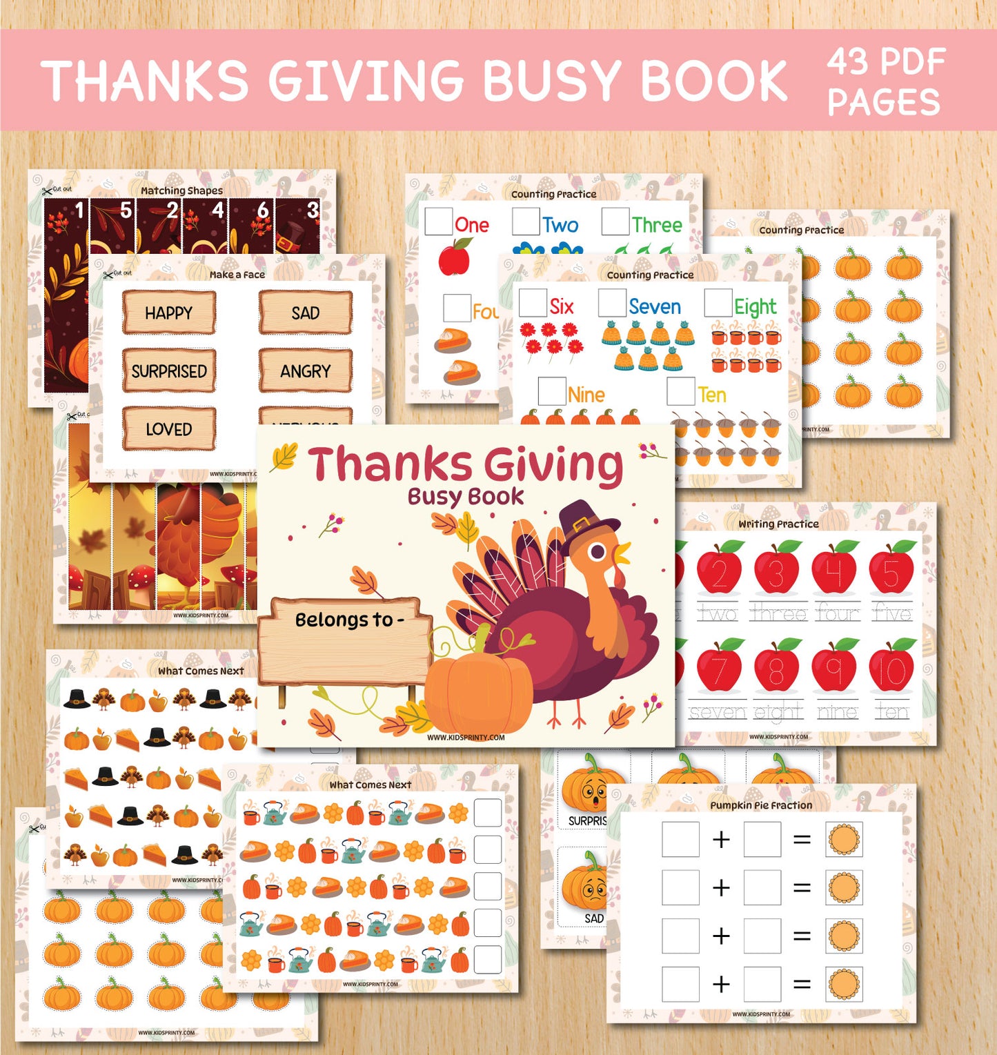 Thanksgiving Busy Book (43 Pages)