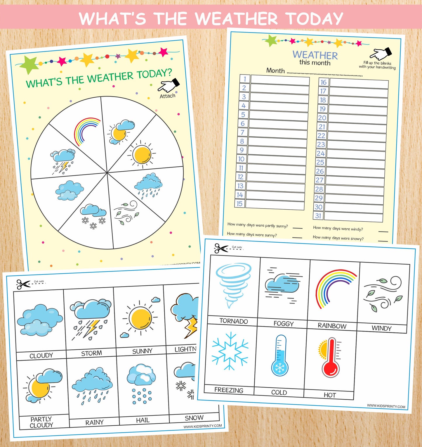 Whether Wheel Activity Sheets