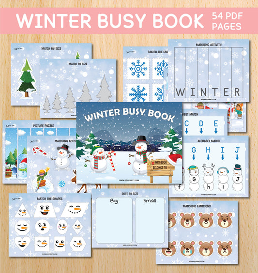 Winter Busy Book (54 Pages)