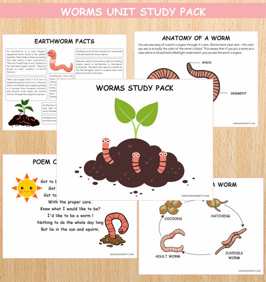 Worms Unit Study Pack (10 Pages)