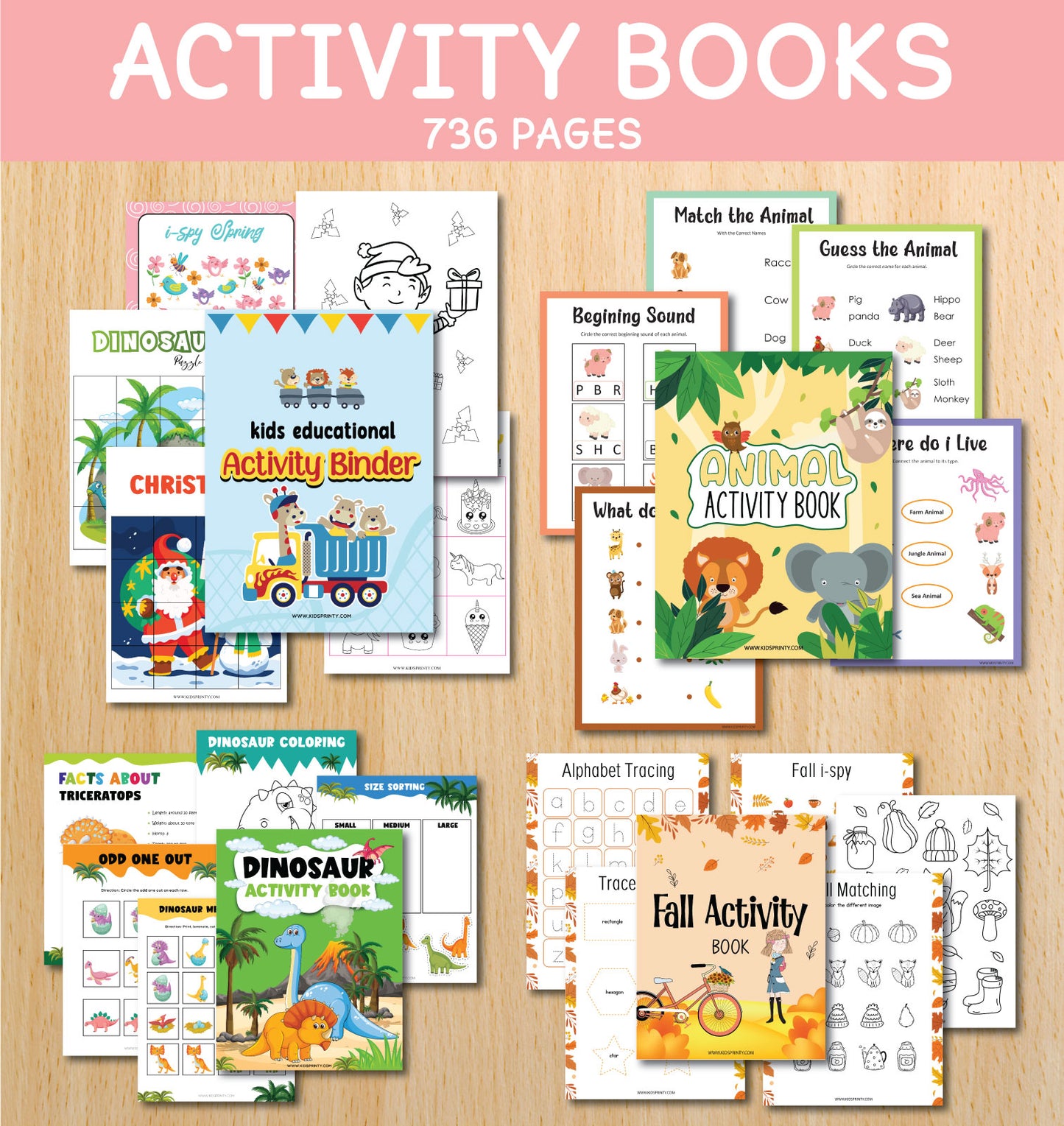 Activity Books Bundle (736 Pages)