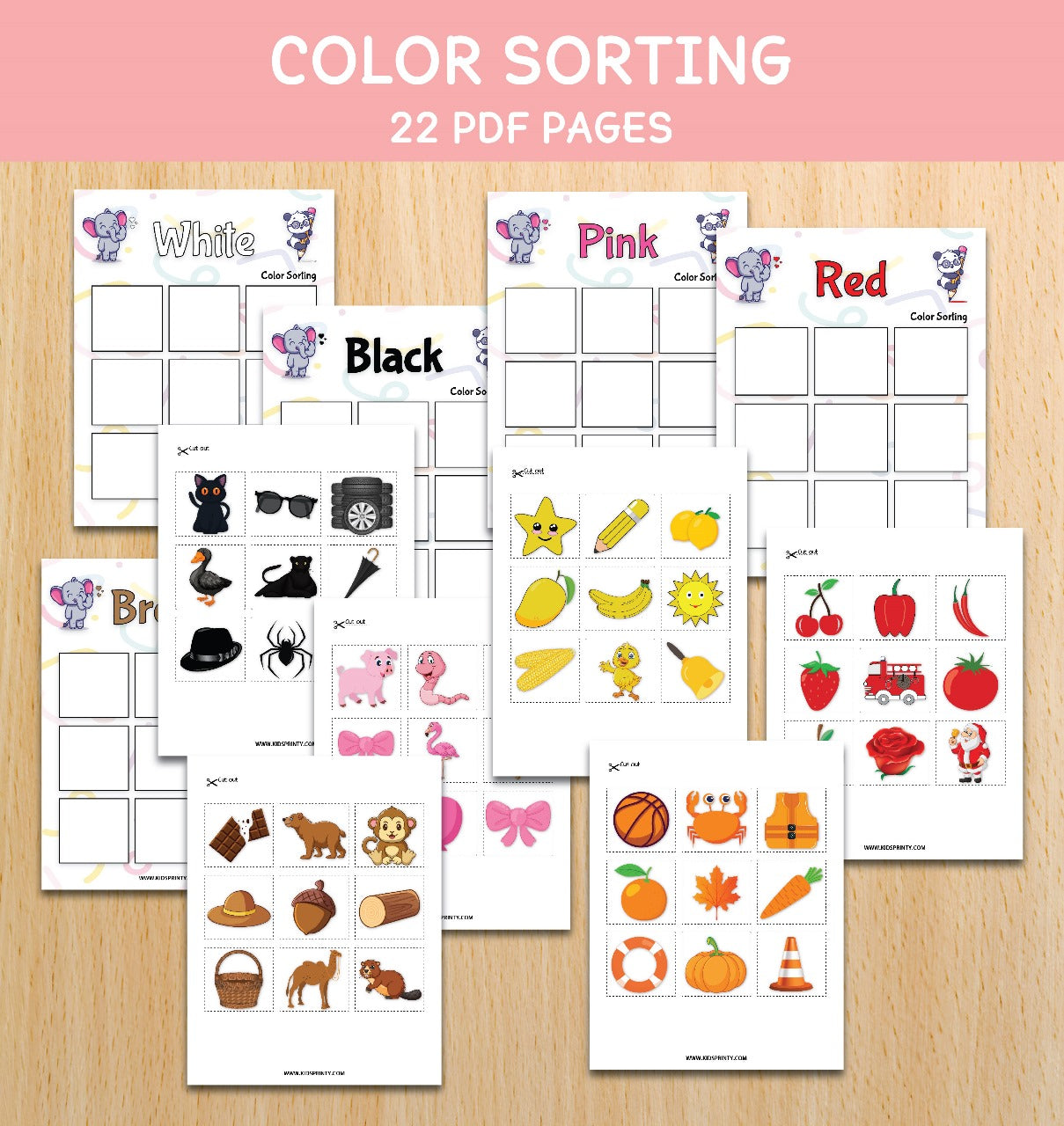 Color Sorting Activity Sheets