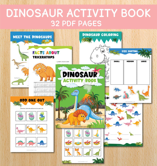 Dinosaur Activity Book (31 Pages)