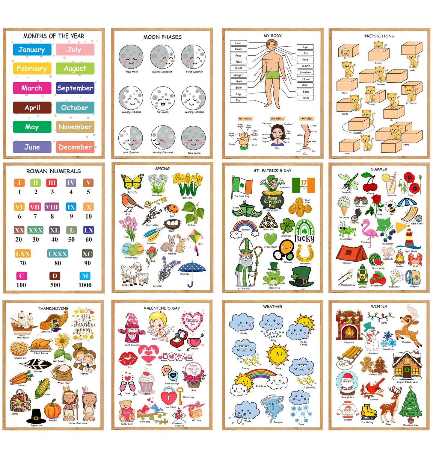 Kids Educational Wall Arts Bundle (75+ Pages)